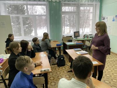 В рамках классного часа, в школе МОУ Хромцовской основной школы